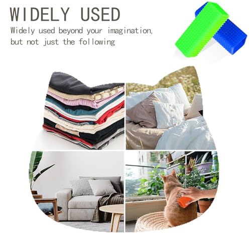 2pcs Pet Dog Cat Hair Remover, Pet Hair Removal Tool, Hollow Cleaner Brush for car，Interior, Furniture, Sofa - color: bluegreen