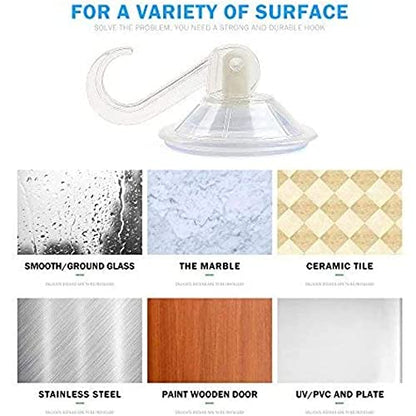 1st Choice Clear Plastic Suction Cup Hooks, 12 Pack Ultra Heavy Duty Power Lock Vacuum Traceless Smooth Waterproof Oil-Proof Wall Shower Kitchen Window Bathroom Holder - size: 12 pieces