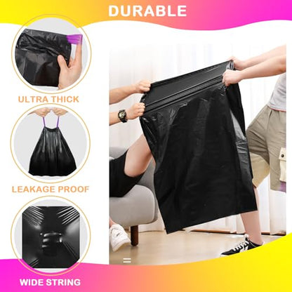 2.6 Gallon Drawstring Trash Bags,360 Count Black - size: 360 Pcs, style: 2.6 Gallon