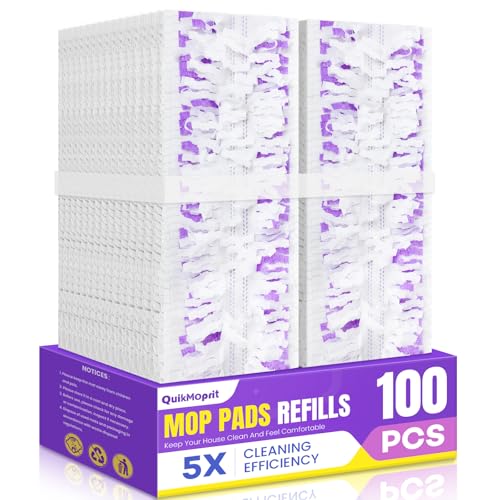 100 Pcs Power Mop Pads for Swiffer PowerMop 500+ Strips Multi-Surface Refill Pad Disposable Spray Mopping Pads Head Refills for Floor Cleaning (Quick-Absorb, No Residue & Disposable) - size: 100 Pcs