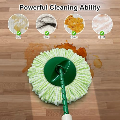 Tornado Spin Mop Head ONLY Compatible with 𝗡𝗲𝘄 𝗟𝗶𝗯𝗺𝗮𝗻 𝐓𝐨𝐫𝐧𝐚𝐝𝐨 𝗦𝗽𝗶𝗻 𝗠𝗼𝗽 𝗦𝘆𝘀𝘁𝗲𝗺, Washable & Reusable Libman Mop Head Replacement Refill for Tornado Mop (NOT for Old Version) - size: 2 Pack