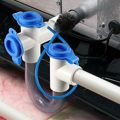 3 Pcs Condensate Trap Flexible Drain Brush, 16 Inch AC Drain Line Cleaning Brush for AC & HAVC Condensate P Trap, Blue - color: Blue, size: 16 Inch