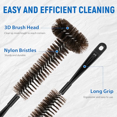 Garbage Disposal Cleaner Brush, Extra Long Handle for Deep Cleaning, 3D Nylon Brush Head Eliminates Residue and Odor, Universal Fit for All Disposal Units, Keep Your Kitchen Fresh and Hygienic 15inch - size: 1 Pack