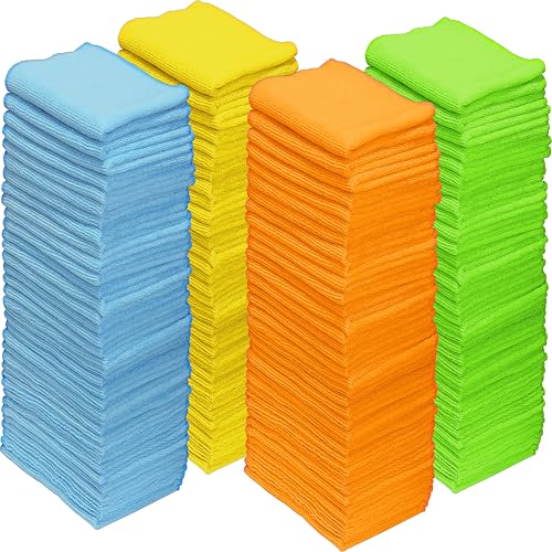 Simple Houseware Microfiber Cleaning Cloth 150 Pack, 12" x 16", 4 Colors - size: 150-Pack