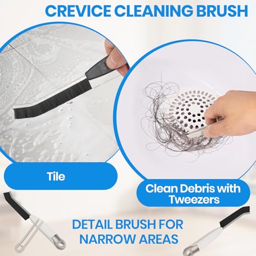 Dryer Lint Trap Cleaning Brush Set, Dryer Vent Cleaner Kit with Refrigerator Condenser Coil Brush, 2 Gap Brushes and 2 Pliers for Home