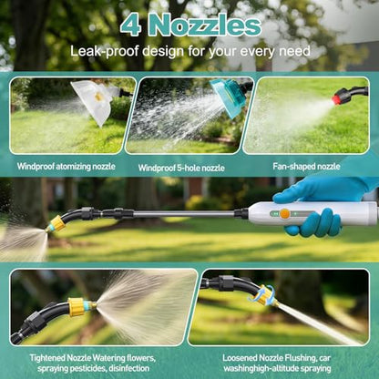 Tarden 3.5 Gallon Battery Powered Backpack Sprayer - Electric Garden Sprayer with USB Rechargeable Handle, Telescopic Wand & 5 Nozzles for Lawn Care 12L - size: 3.5 Gallon