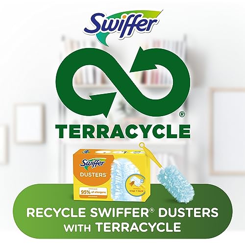 Swiffer Dusters Refill for Cleaning, Made by SWIFFER, Feather & Microfiber Duster Disposable Alternative, for Dusting Furniture, Blinds, Ceiling Fans, Walls, Helps Remove Allergens, Unscented, 18ct - size: 18 Count (Pack of 1), style: Unscented
