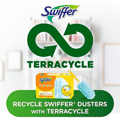 Swiffer Dusters Refill for Cleaning, Made by SWIFFER, Feather & Microfiber Duster Disposable Alternative, for Dusting Furniture, Blinds, Ceiling Fans, Walls, Helps Remove Allergens, Unscented, 18ct - size: 18 Count (Pack of 1), style: Unscented