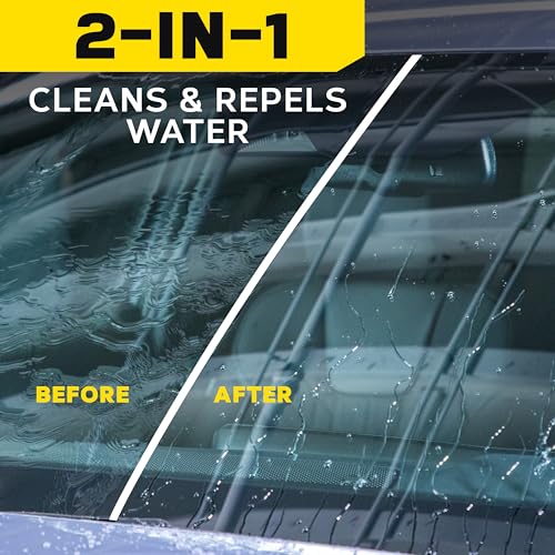 Meguiar's Ultimate Glass Cleaner & Water Repellent - Premium Glass and Window Cleaner for Quick Cleaning with Hydrophobic Technology that Acts as a Rain Repellent Improving Visibility in Rain - 16oz - style: Ultimate Glass Cleaner Spray