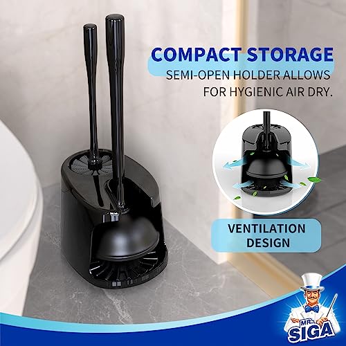 MR.SIGA Premium Toilet Bowl Brush Replacement Head, 2 Pack