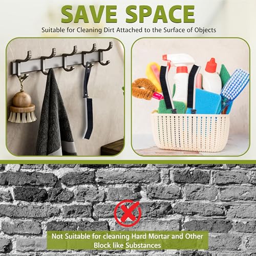 Crevice Cleaning Brush Set - 3 Pcs Hard Bristle Crevice Cleaning Tool for Grout, Tile Floors, Gaps & Narrow Spaces-Small Grout Scrub Brush for Cleaning Bathroom, Shower, Window Tracks, Kitchen