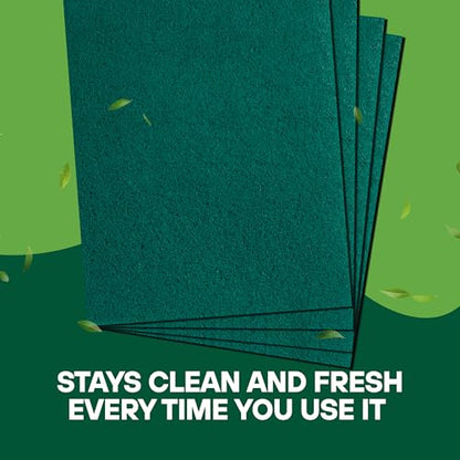 SCRUBIT Scouring Pad Roll - 19 FT Green scrubbing Pads Roll - Non Scratch Dish Washing Scrubbers - Abrasive and Heavy Duty Pot Scrubber Roll for Kitchen, Pots, Pans, Oven, and Grill 19 FT X 6" x0.3"