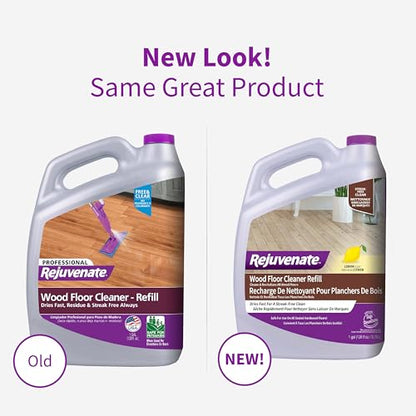 Rejuvenate Wood Floor Cleaner Refill, 1 Gallon, Cleans and Protects All Sealed Hardwood Floors and Dries Fast for a Streak-Free Clean - size: 128 Fl Oz (Pack of 1)