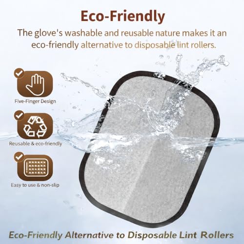 Pet Hair Removal Glove for Dogs and Cats Reusable Grooming Brush Mitt 5 Finger Deshedding Tool for Loose Fur Carpet, Clothes, Sofa and Car