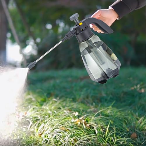 Pressure Spray Bottle 1.5 L Plastic Pressurized Spray Bottle with 360° Adjustable Nozzle Plant Comfortable Handle Bottles for Plants and Other Cleaning Solutions Pressure