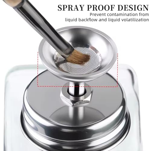 6 Oz/ 180ml Glass Push Down Pump Dispenser Bottle With Cap Push Down Glass Empty Pump Dispenser for Alcohol Makeup Clear Refillable Bottle Hand Pumping Press Container (1pcs - Square Shaped) - color: Clear - 180ml - Square - 1pcs