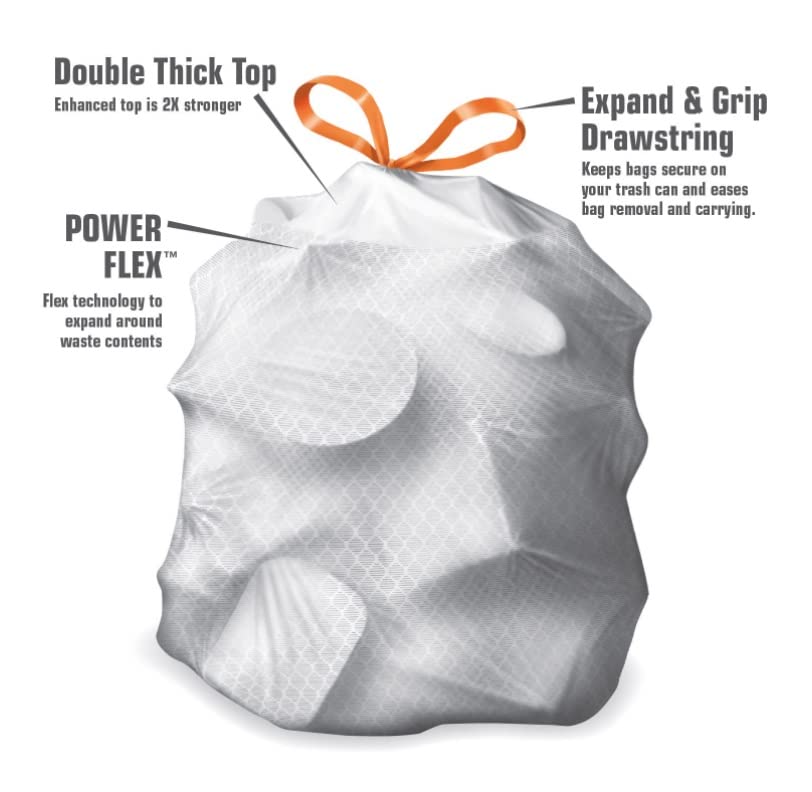 Member's Mark Power Flex Tall Kitchen Drawstring Bags, 200 Count - size: 200 Count (Pack of 1)