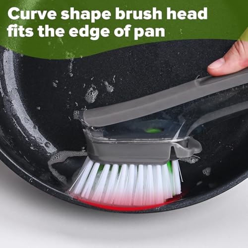 Dishwand Brush Refill, 4 Pack Dish Brush Refills Compatible with Scotch-Brite Dishwand, Dish Soap Brush for Dishes, Pans, Sink, Pots - size: 4 Pack