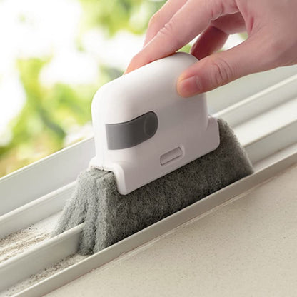 Window Sill Sliding Door Track Gap Cleaning Brush Handheld Cleaning Tool (Grey) - color: Gray