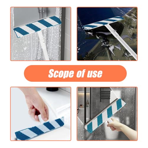 Squeegee for Window Cleaning with Spray, 2025 Upgrade Dual Side Mist Retractable Window Cleaner, Spray Window Cleaning Brooms, 3 in 1 Household Squeegees Window Cleaning Tool Kit - color: With 5 Microfiber Cloth