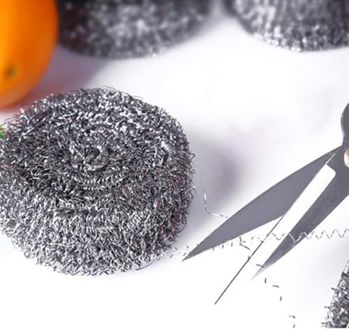 Stainless Steel Scrubbers 3Pack, Heavy Duty Scouring Pads for Dishes, Non-Scratch Kitchen Scrubber for Pots and Pans, Rustproof Steel Wool Pads for Cleaning Cookware, Oven, and Bathroom