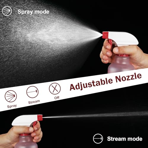 Spray Bottles Plastic Spray Bottle for Hair Mist/Stream Heavy Duty Empty Spray Bottles for Cleaning Solutions, Plants, Cooking (16.9oz-Red) - color: 16.9oz-Red