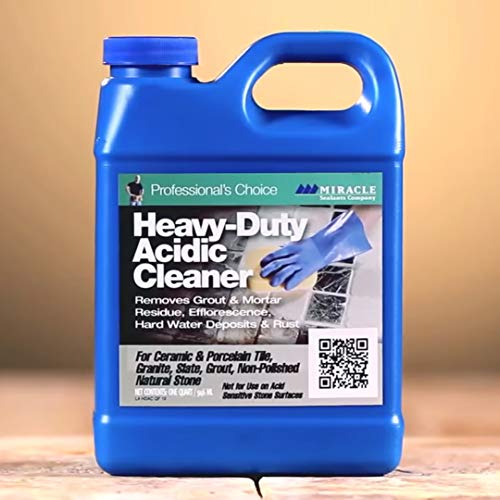 Miracle Sealants Heavy-Duty Acidic Cleaner for Tile & Stone, Grout Haze, Rust Stain & Efflorescence Remover, Quart - size: Quart (Pack of 1)