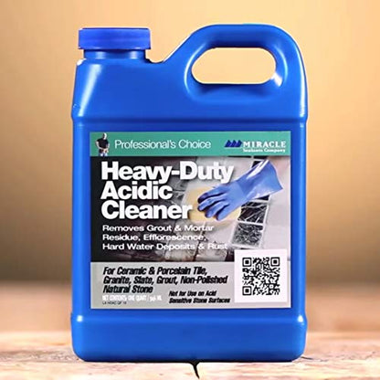 Miracle Sealants Heavy-Duty Acidic Cleaner for Tile & Stone, Grout Haze, Rust Stain & Efflorescence Remover, Quart - size: Quart (Pack of 1)