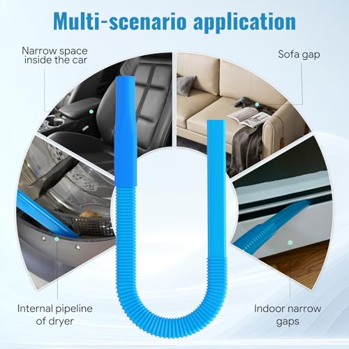Dryer Lint Vacuum Attachment Compatible with Cordless Vacuum Cleaner, Flexible Dryer Vent Cleaner Kit Lint Dryer Lint Brush and Vacuum Hose Attachment with Universal Connector, Quickly Lint Remover - style: 【Universal model】Dryer Vent Cleaner Kit