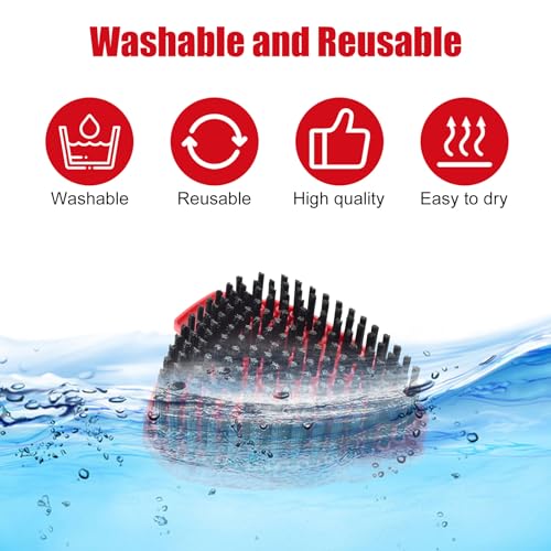 Mop Handle for Ocedar, Scrub Brush and Spin Mop Base Compatible with O Cedar EasyWring 1 Tank Spin Mop,4-Section Spin Mop Handles and Base for EasyWring Spin Mops - color: RED-3