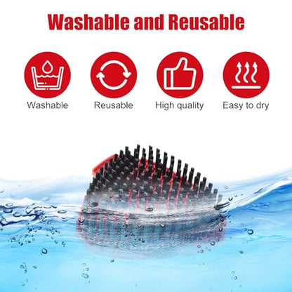 Mop Handle for Ocedar, Scrub Brush and Spin Mop Base Compatible with O Cedar EasyWring 1 Tank Spin Mop,4-Section Spin Mop Handles and Base for EasyWring Spin Mops - color: RED-3