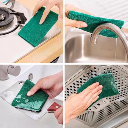 36 Pcs Heavy Duty Non-Scratch Scour Pads for Cleaning, Dish Sponge Scrubber Pads for Household and Kitchen, 5.9 x 3.9 x 0.3 in