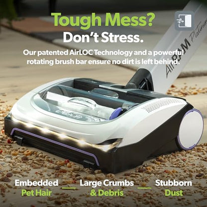 Gtech AirRAM Platinum Cordless Vacuum Cleaner - Includes Anti-Hair Wrap Brush Bar - Perfect for Carpet and Hardwood Floors - Rechargeable 22v Li-ion Battery - Lightweight (7 lbs.) - style: AirRAM2 Platinum Cordless Upright