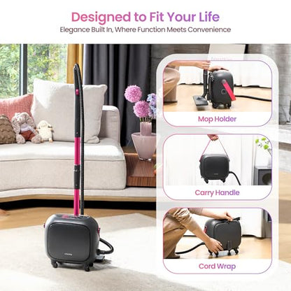 Schenley 21-in-1 Steam Cleaner, High-Pressure Heavy-Duty Steamer for Deep Cleaning Floors, Tiles, Upholstery, Grout, Grill and Cars, Fast Heat-Up, Large Water Tank, Multi-Purpose, Portable Design