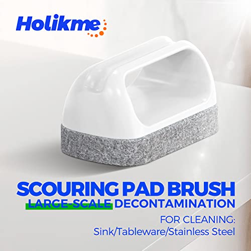Holikme 7 Pack Scrub Brush Set & 6 Pack Bamboo Dish Brush Set