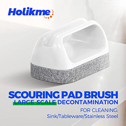 Holikme 7 Pack Scrub Brush Set & 6 Pack Bamboo Dish Brush Set