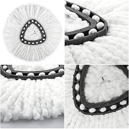 Spin Mop Head Replacement for O Ceda Mop Replace Head Triangle Mop Refills, Microfiber, White, 5 Packs - size: 5pcs 1-Tank Mop White