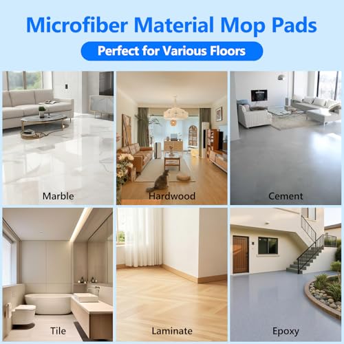 20 Pack Mop Replacement Pads for O Cedar H2pro Flat Mops,Mop Pads for O-Cedar Mop Refills,Washable and Reusable Microfiber Mops Pad Compatible with Ocedar Flat Head - size: 20 Pack