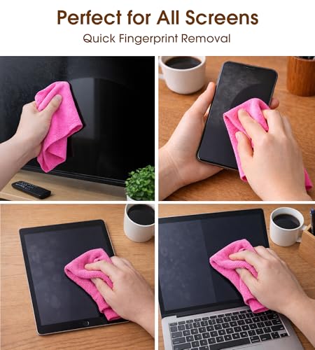 KitchLife Microfiber Cleaning Cloth Roll, 100 Pack - Tear-Away Microfiber Paper Towels, Lint-Free, Reusable, Washable for Kitchen, Car, Dishes, and Sensitive Surfaces (Hot Pink) - color: Hot Pink, size: 100 Pack