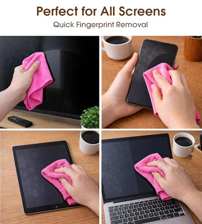 KitchLife Microfiber Cleaning Cloth Roll, 100 Pack - Tear-Away Microfiber Paper Towels, Lint-Free, Reusable, Washable for Kitchen, Car, Dishes, and Sensitive Surfaces (Hot Pink) - color: Hot Pink, size: 100 Pack