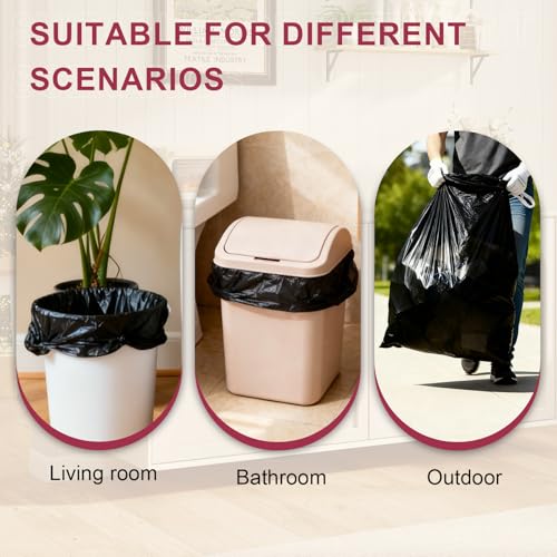 30 Gallon Large Drawstring Trash Bags, 30 Count Heavy Duty Garbage Bags, Thick & Strong, Leak Proof, Tear Resistant, for Kitchen, Outdoor, Commercial, Home, Office, Fits Big Trash Bins - color: Black-30 Count