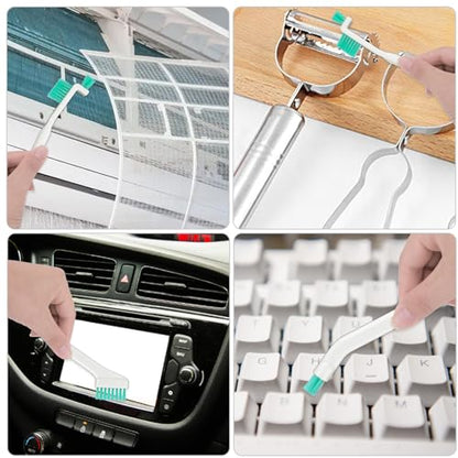 Gjinxi 8Pcs Small Cleaning Brushes for Household, Detailed Cleaning Tool, Crevice Cleaning Tool Set, Detail Tiny Scrub Cleaner Brush for Window Groove Bottle Toilet Keyboard Car Small Space Gap Corner