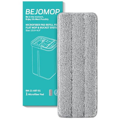 Microfiber Mop Pads, Reusable Mop Pads for Wood Floor, Compatible with JOYMOOP Mop and Bucket Set, Wet Pads Refill - 1 Pack - color: 1 Pcs 13" - 1 Grey