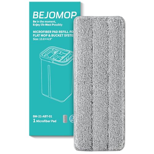 Microfiber Mop Pads, Reusable Mop Pads for Wood Floor, Compatible with JOYMOOP Mop and Bucket Set, Wet Pads Refill - 1 Pack - color: 1 Pcs 13" - 1 Grey