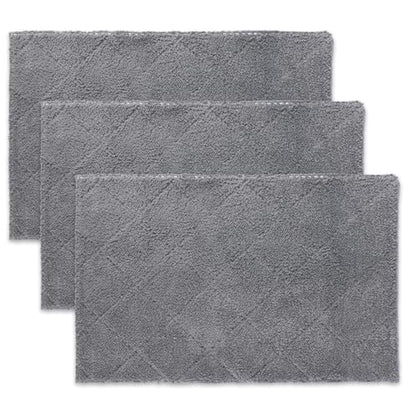 3-Pack Microfiber Mops Refill Pads for 14 Inch Mop (Gray) - color: Gray