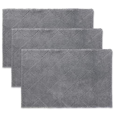 3-Pack Microfiber Mops Refill Pads for 14 Inch Mop (Gray) - color: Gray
