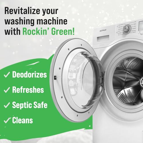 Rockin' Green Deep Cleaning and Deodorizing Tablets for Dishwashers, Washing Machines, and Garbage Disposals, Removes Odor and Residue (Washing Machine Cleaning Tablets, 24 Pack) - size: 1 Count (Pack of 24), style: Washing Machine Cleaning Tablets