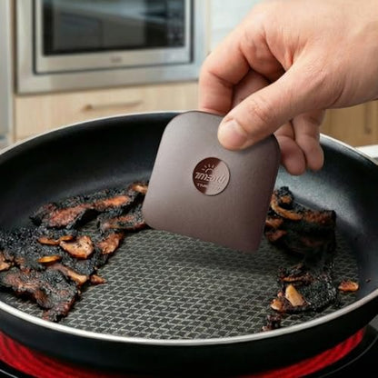 Pan Scraper, 5 Pcs Pot Scraper, Pan Scraper Plastic, Multifunctional Scraper Tool for Kitchen, Non-Slip, Food Safe, High Heat Resistant - color: Brown, size: 5 Pcs