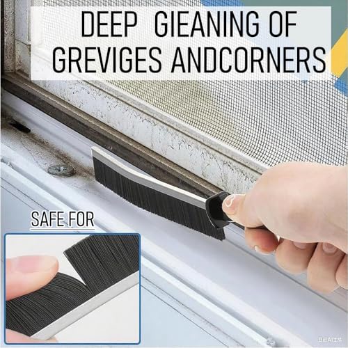 5Pcs Multi-Purpose Hard Bristle Crevice Cleaning Brush -Deep Reach Gap Cleaning Tool for Household Use -Versatile, Durable, Thin Brush to Clean Tight Spaces - Black - color: Black-5pcs