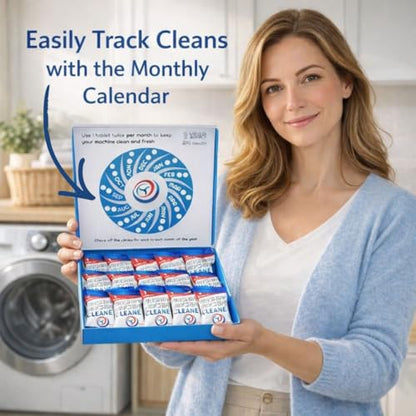 Washing Machine Cleaner Tablets - Penetrating Deep Clean Washer Cleaner Tablets For Front Loader And Top Load HE - Active Formula Tub Descaler Deodorizer - style: Washing Machine Cleaner